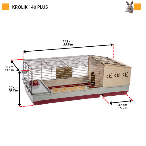 Ferplast krolik 140 shop plus rabbit cage